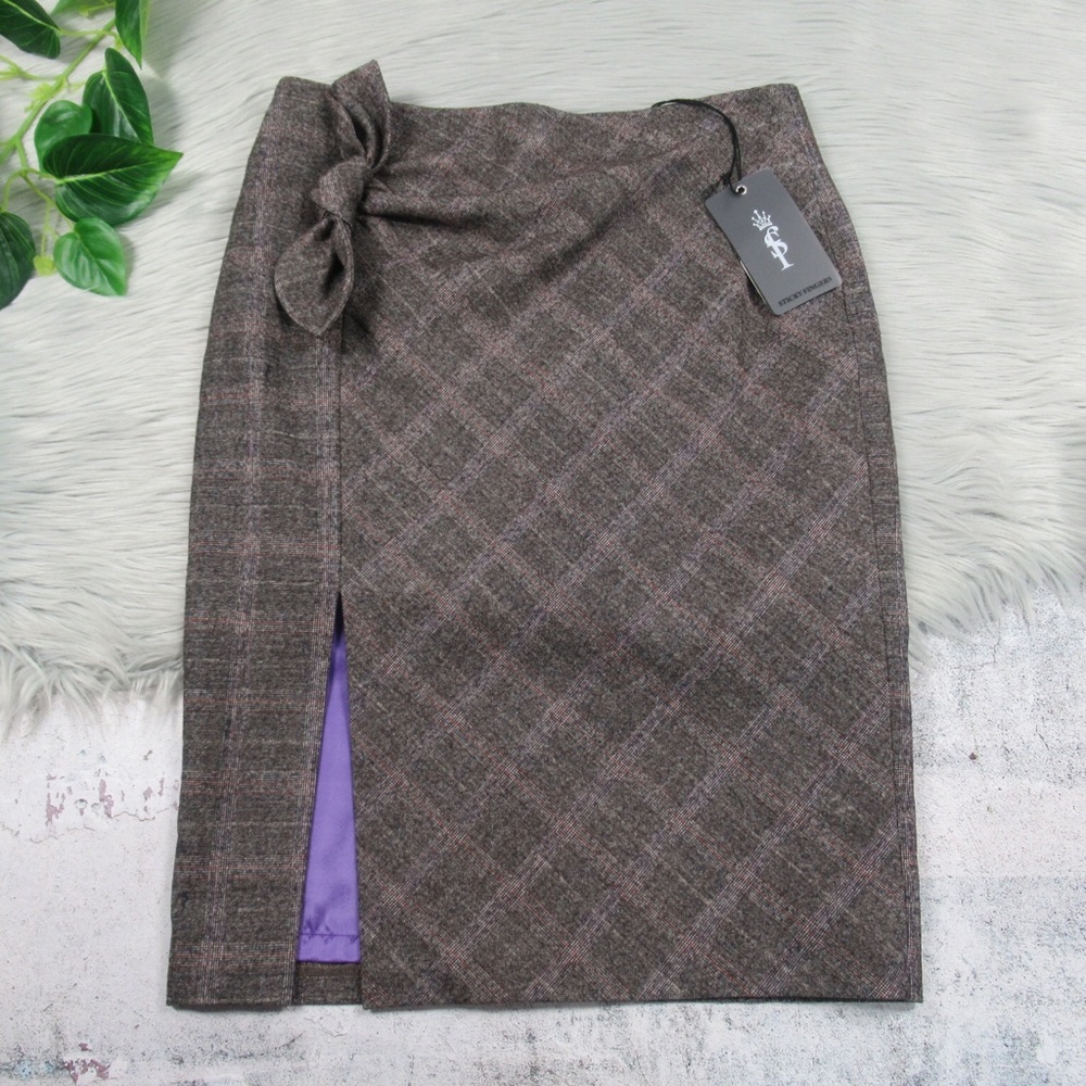 STICKY FINGERS Wool Blend Knot Pencil Skirt Women’s Size 10